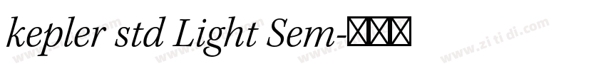 kepler std Light Sem字体转换